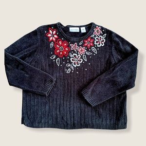 Retro Alfred Dunner velour feel sweater